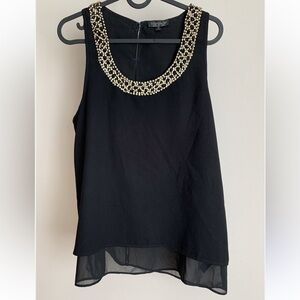 TOPSHOP black embellished top